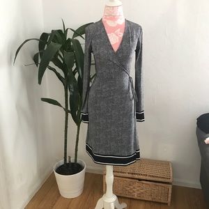 New Michael Kors Black Leopard Print Wrap Dress M